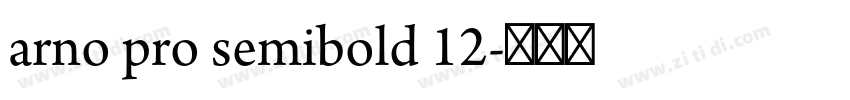 arno pro semibold 12字体转换
